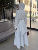 White wrapper dress