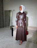 Floral metallic Marron set
