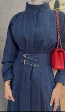 Belted Denim dress