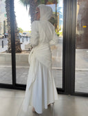 White wrapper dress