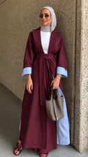 Burgundy Blue Trench