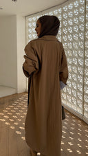 Mocha Stripe Trench set