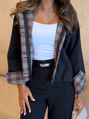 Black Plaid summer jacket