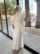 White wrapper dress