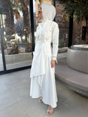 White wrapper dress