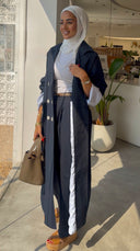 Navy Stripe Trench set