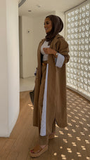 Mocha Stripe Trench set