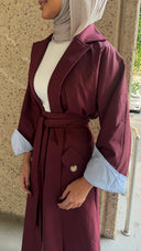 Burgundy Blue Trench