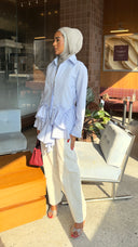 Ruffle Stripe Shirt set
