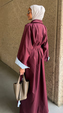 Burgundy Blue Trench