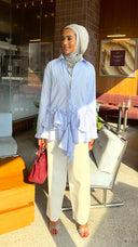 Ruffle Stripe Shirt set