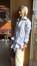 Ruffle Stripe Shirt set