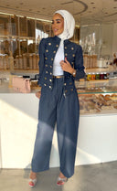 Signature denim Button set