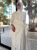 White wrapper dress