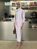 Striped pink set