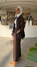 Brown Ruffle Set