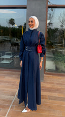 Belted Denim dress