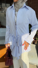 Ruffle Stripe Shirt set