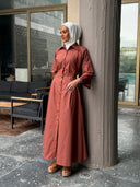 Brick red summer dress